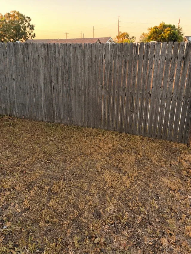 Cleared backyard after Blackland removed the junk